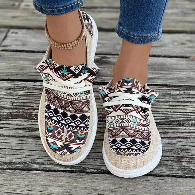 🥿Pantofi casual din pânză pentru femei cu model etnic