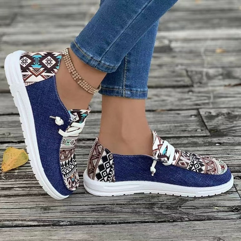🥿Pantofi casual din pânză pentru femei cu model etnic