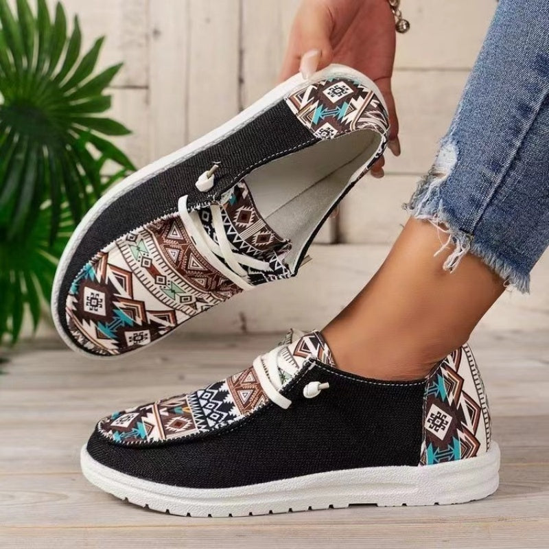 🥿Pantofi casual din pânză pentru femei cu model etnic