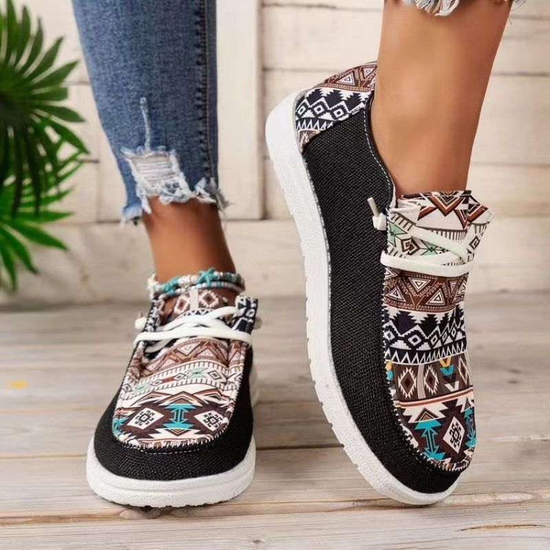 🥿Pantofi casual din pânză pentru femei cu model etnic