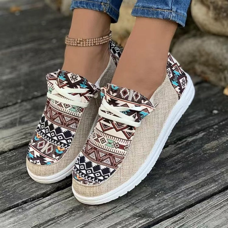 🥿Pantofi casual din pânză pentru femei cu model etnic