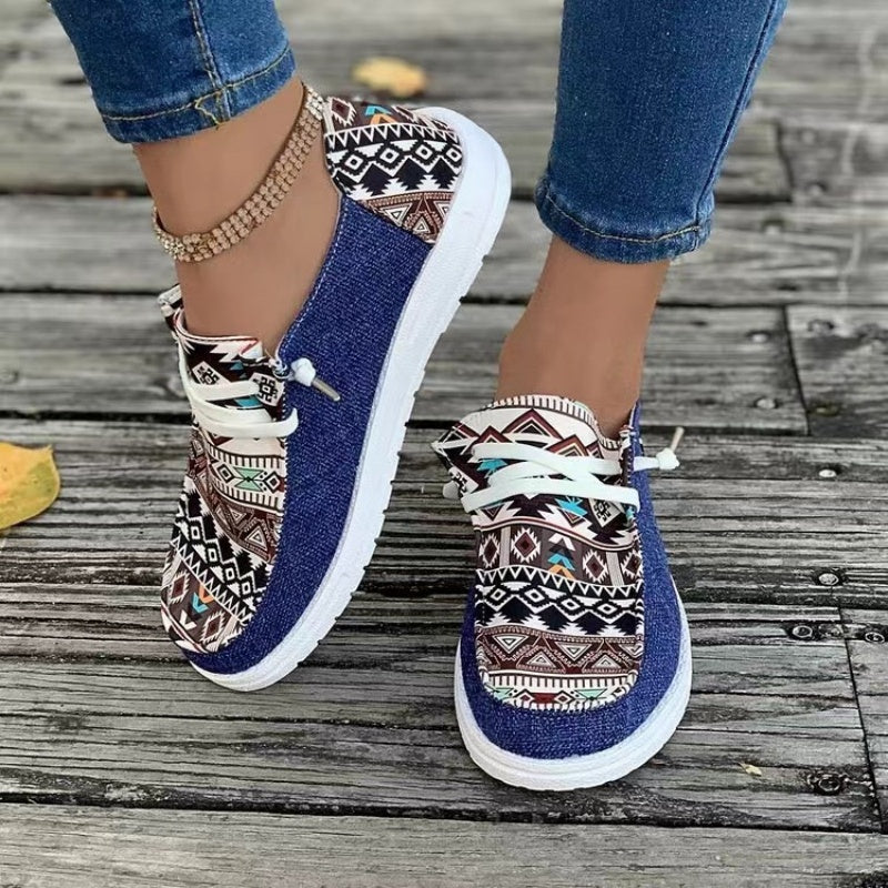 🥿Pantofi casual din pânză pentru femei cu model etnic