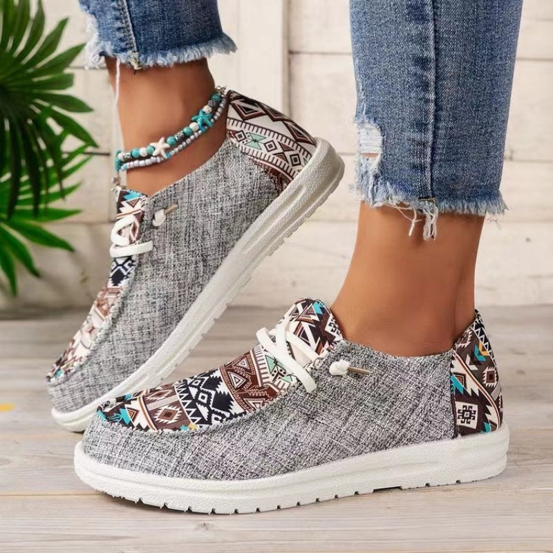 🥿Pantofi casual din pânză pentru femei cu model etnic