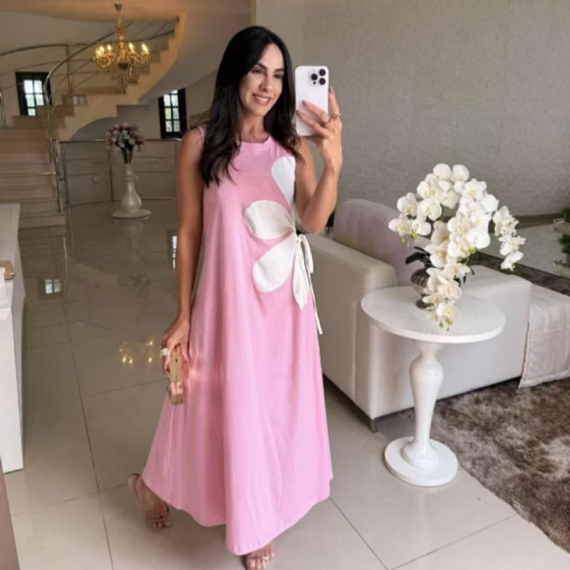 👗 Rochie Femei Fără Mâneci cu Imprimat Floral 🌸