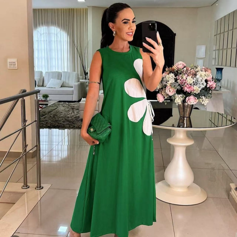 👗 Rochie Femei Fără Mâneci cu Imprimat Floral 🌸