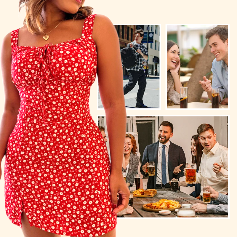 🌸Rochie mini cu imprimeu floral și bretele spaghete