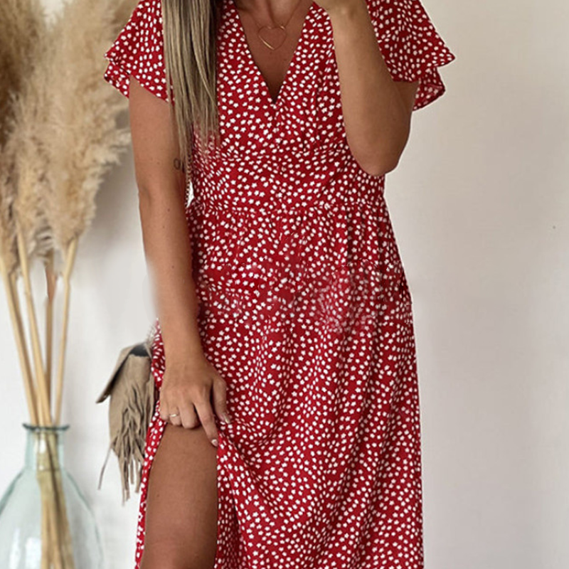 Rochie maxi sexy pentru femei cu crăpături laterale