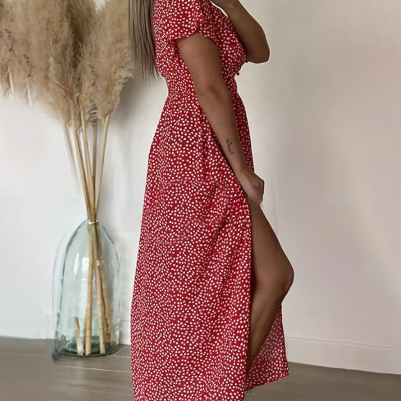 Rochie maxi sexy pentru femei cu crăpături laterale