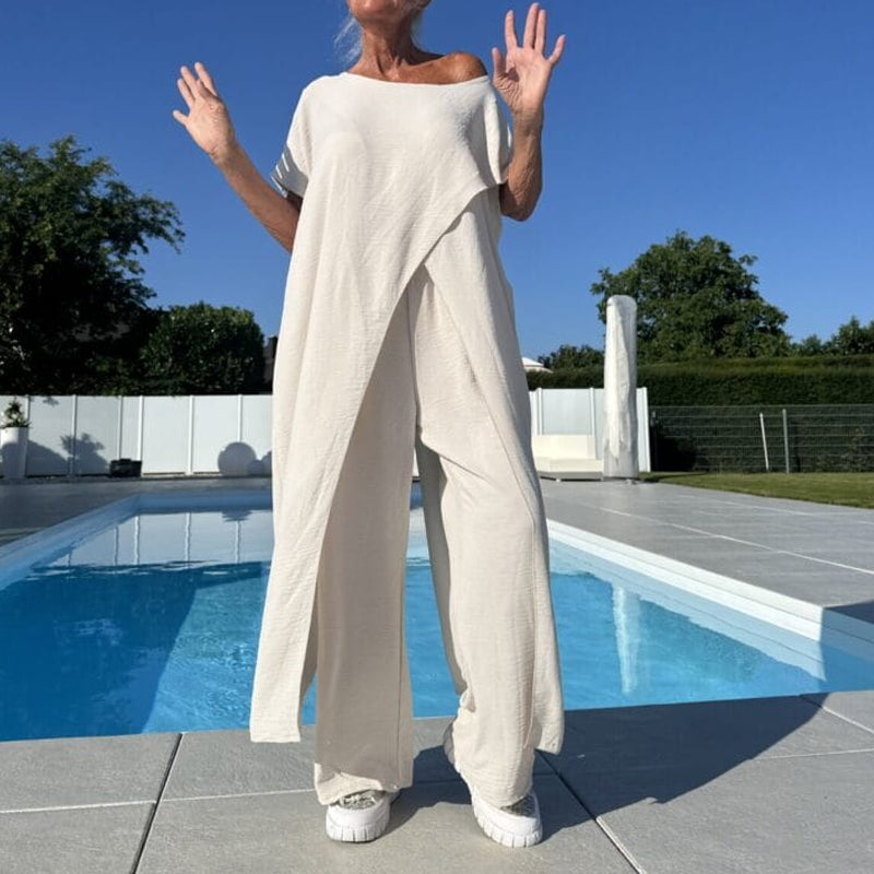 🌸Set top și pantaloni uni