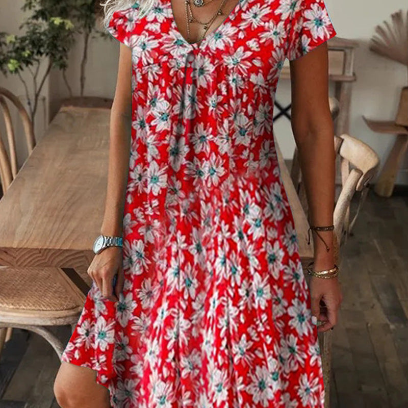 【M-3XL】🌺Rochie elegantă cu imprimeu floral