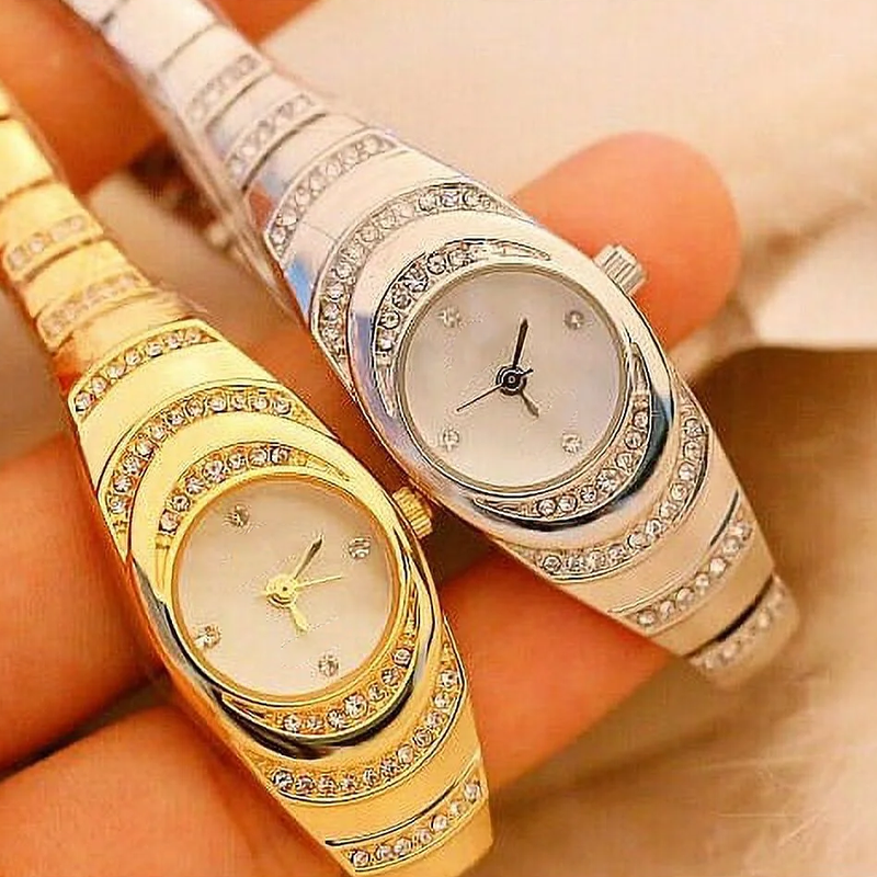 💎Ceas de damă cu brățară de cristal⌚