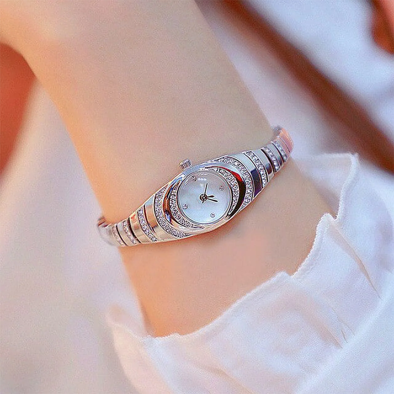 💎Ceas de damă cu brățară de cristal⌚