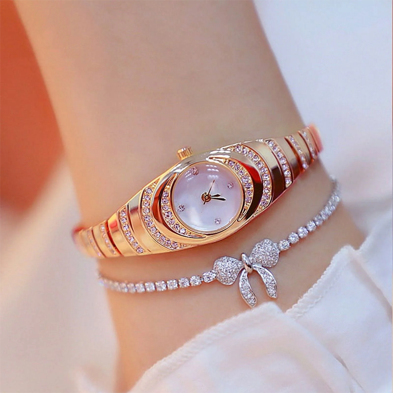 💎Ceas de damă cu brățară de cristal⌚