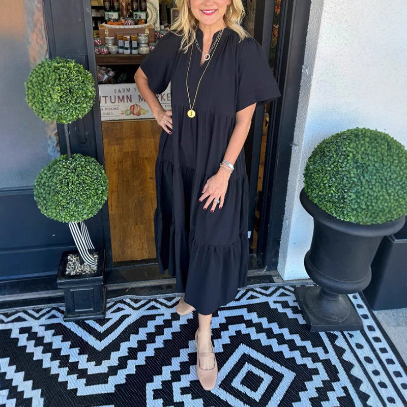 💐 Elegancka długa spódnica damska, bogata w warstwy, luźna i wygodna