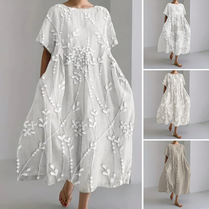 🔥Rochie maxi confortabilă, confecționată din in 100%