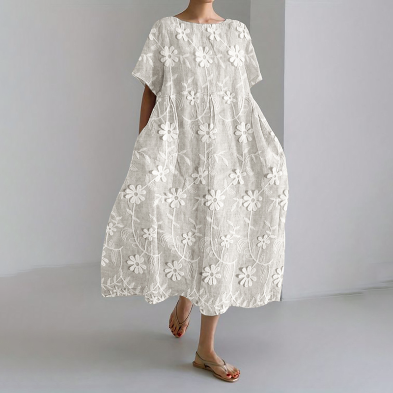🔥Rochie maxi confortabilă, confecționată din in 100%