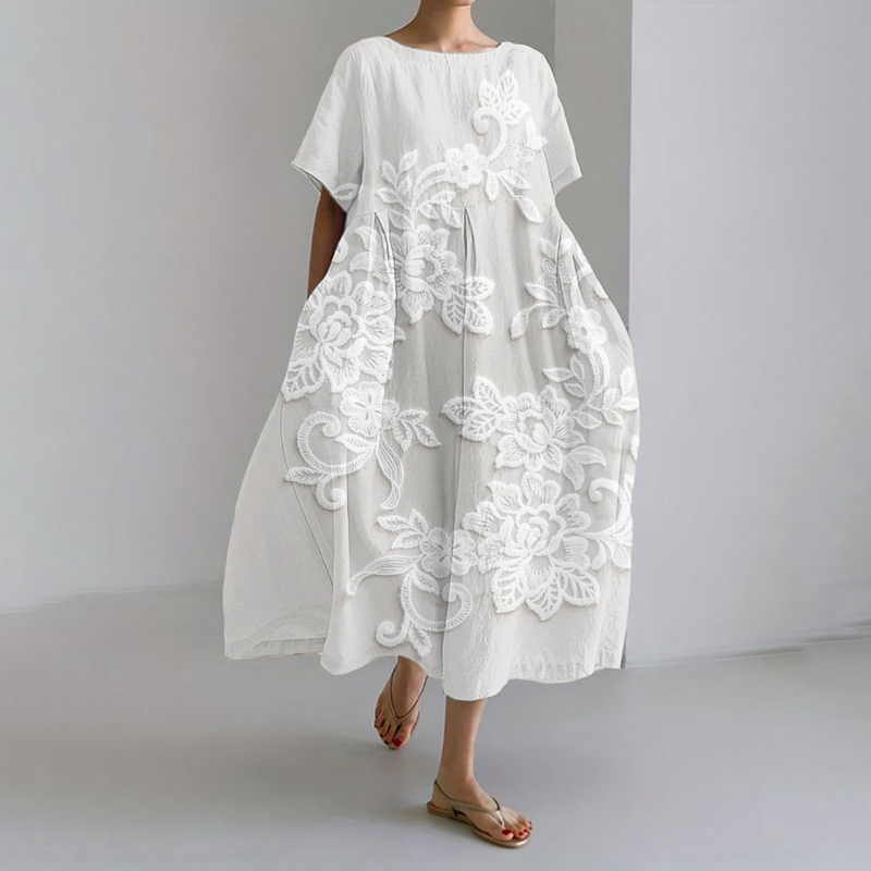 🔥Rochie maxi confortabilă, confecționată din in 100%