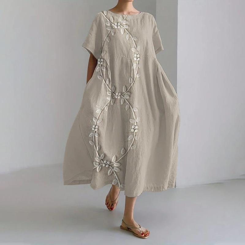 🔥Rochie maxi confortabilă, confecționată din in 100%