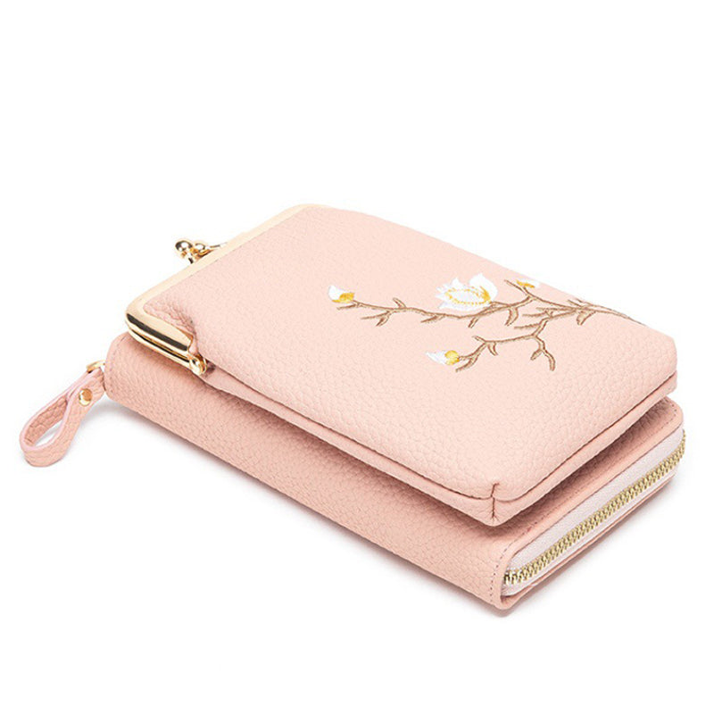 🔥👛Portofel tip crossbody pentru telefon mobil, pentru femei🌸