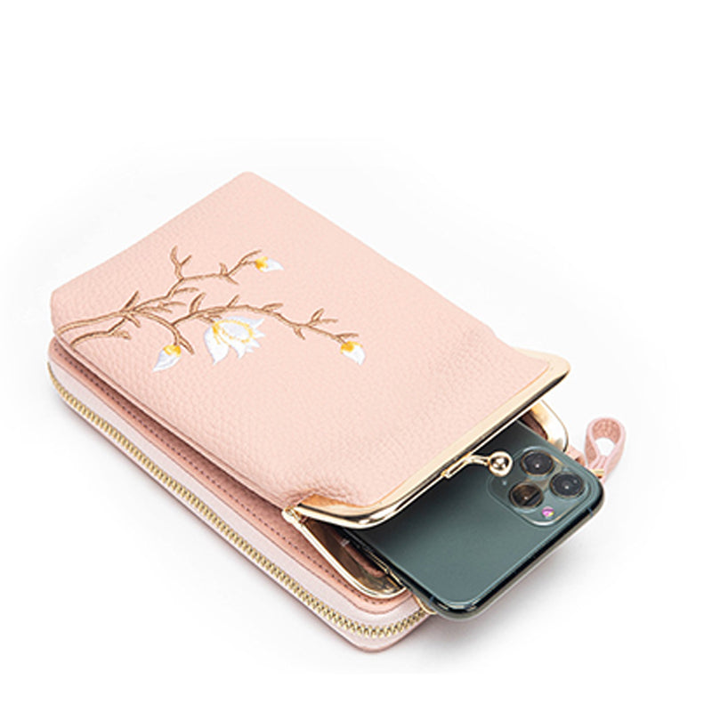 🔥👛Portofel tip crossbody pentru telefon mobil, pentru femei🌸