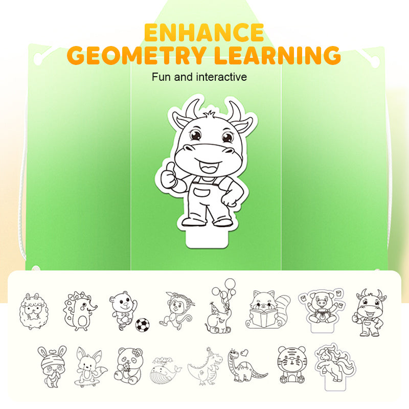 👶✨Carte de învățare a geometriei 3D