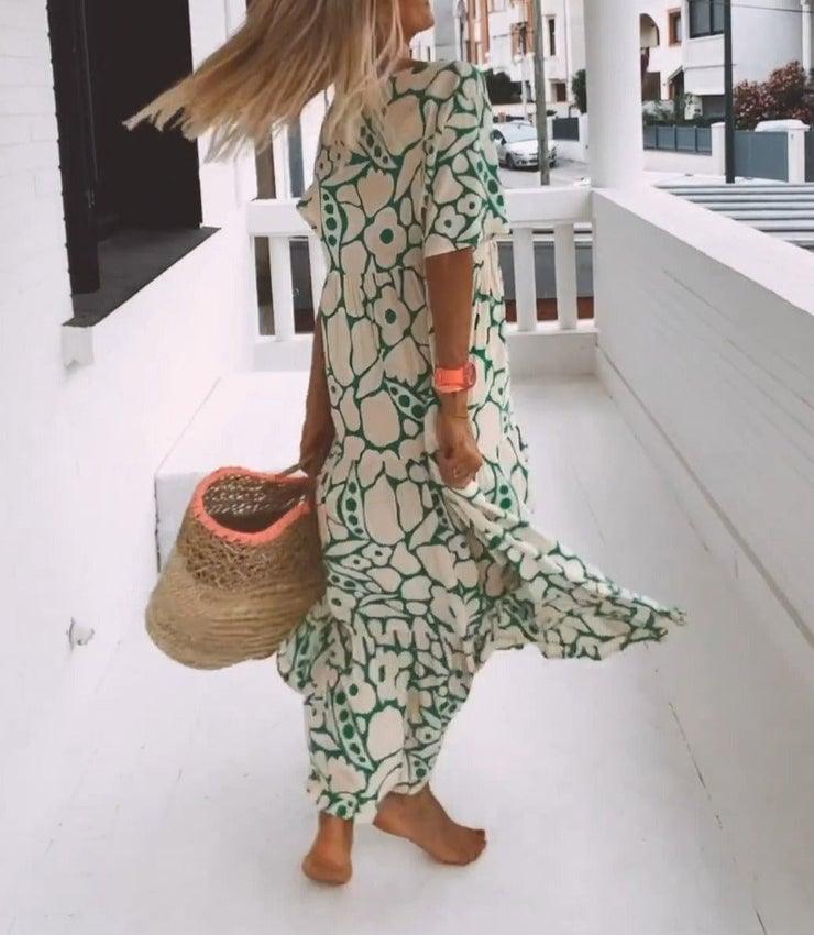 🌸2024 Rochii noi de vară florale de vară pentru femei Swing rochii pentru uzură casual👗