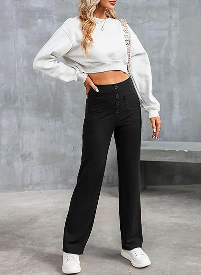 🔥49% REDUCERE - 🔥- Pantaloni casual elastici cu talie înaltă pentru femei