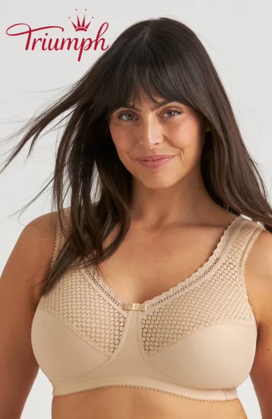 Triumph - komplet 3-częściowy 🔥 Wygodny koronkowy biustonosz z nadrukiem