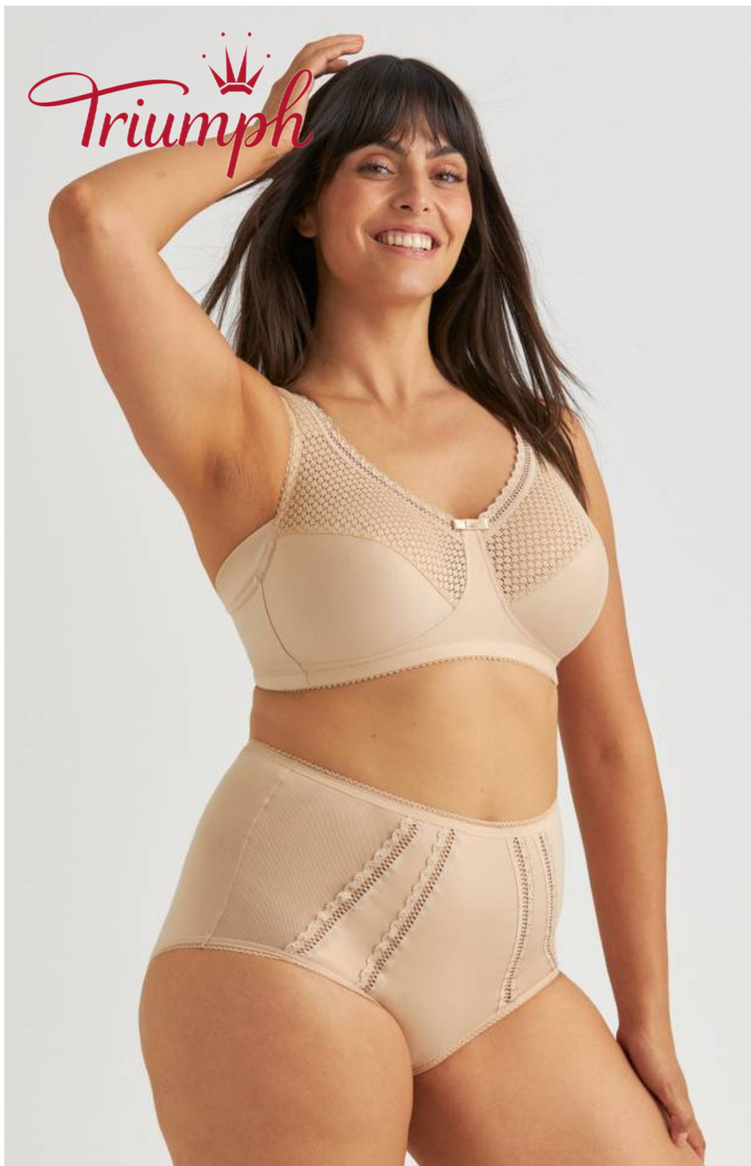 Triumph - set de 4 piese 🔥 Sutien confortabil din dantelă cu imprimeu