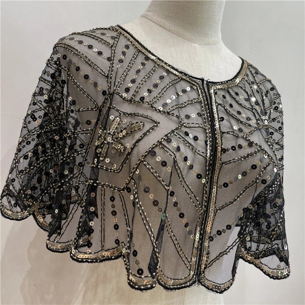 ⏳Ofertă limitată în timp  ⏰ Șal Vintage Lace Beaded