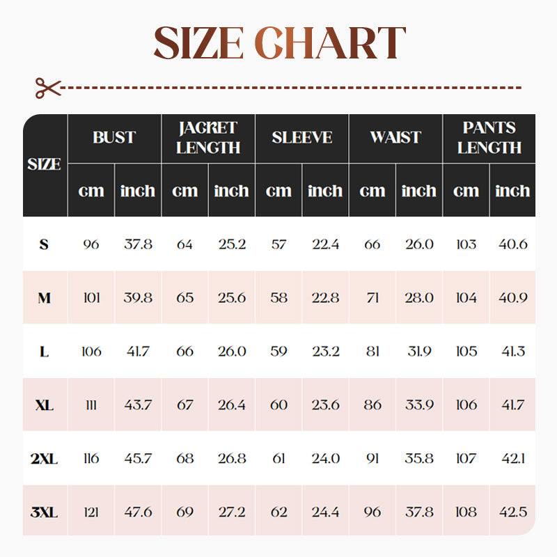 Wspaniały blezer, przytulna podszewka i spodnie z szerokimi nogawkami (3-częściowe)