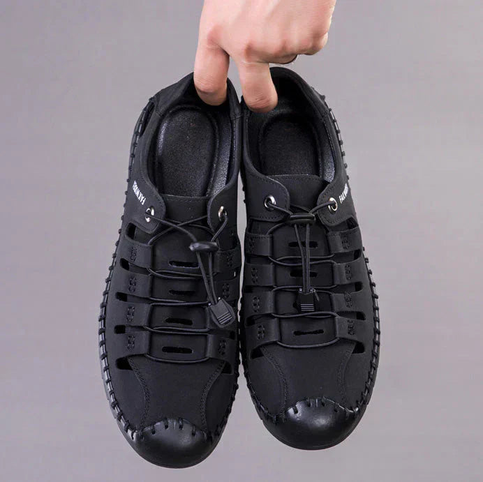 🔥Sandale aviator din piele cu vârf înfășurat👞