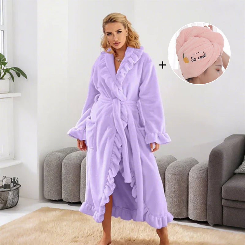 🧖 Miękki i puszysty szlafrok - Materiał przyjazny dla skóry