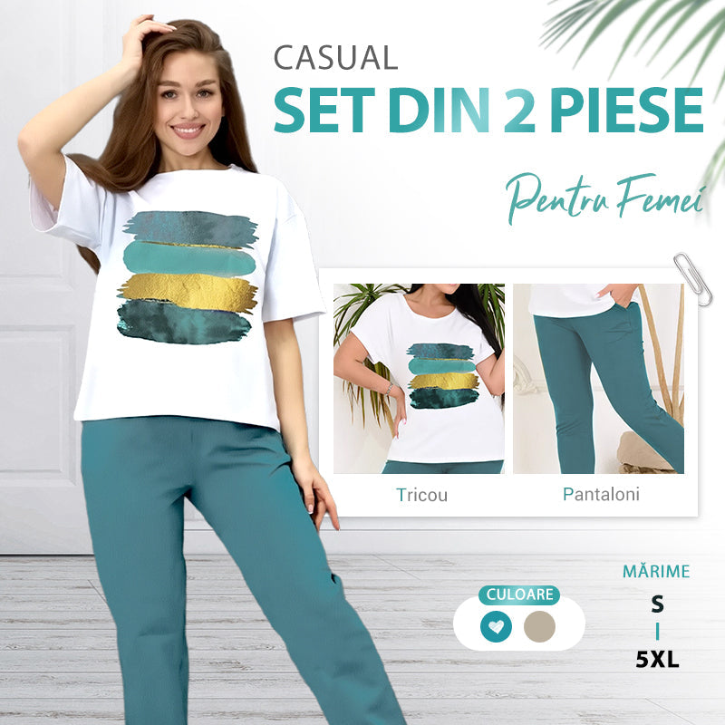 💥🍃 Elegancki, swobodny, dwuczęściowy komplet – wygodny i stylowy ✨