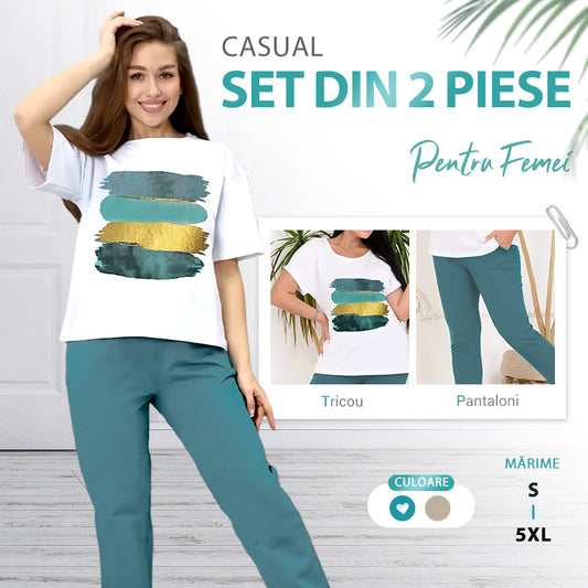 💥🍃 Chic Casual Set din două piese - Confortabil și elegant ✨