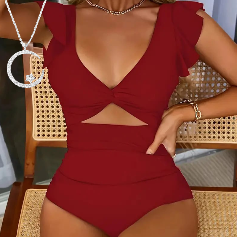 👙Seksowny kostium kąpielowy z falbankami