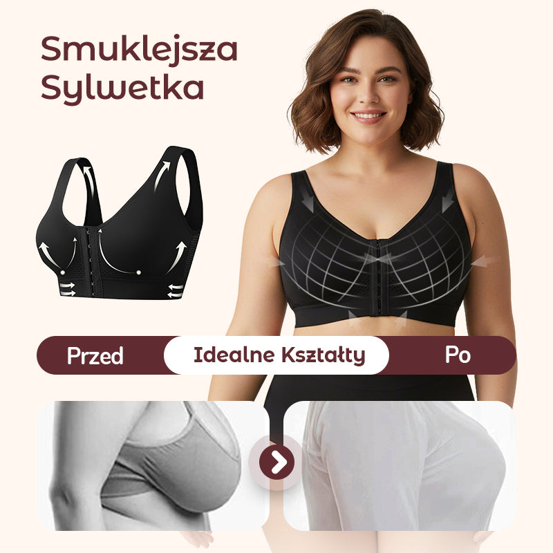 【1+1 gratis】Biustonosz damski bez fiszbin z zapięciem z przodu