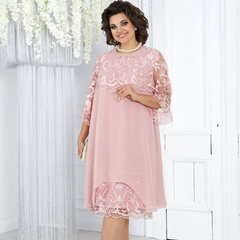 Rochie midi din dantelă de damă