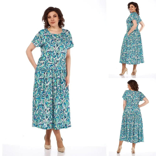 🔥Cea mai bună reducere🔥🌺Rochie de vară din șifon cu imprimeu👗