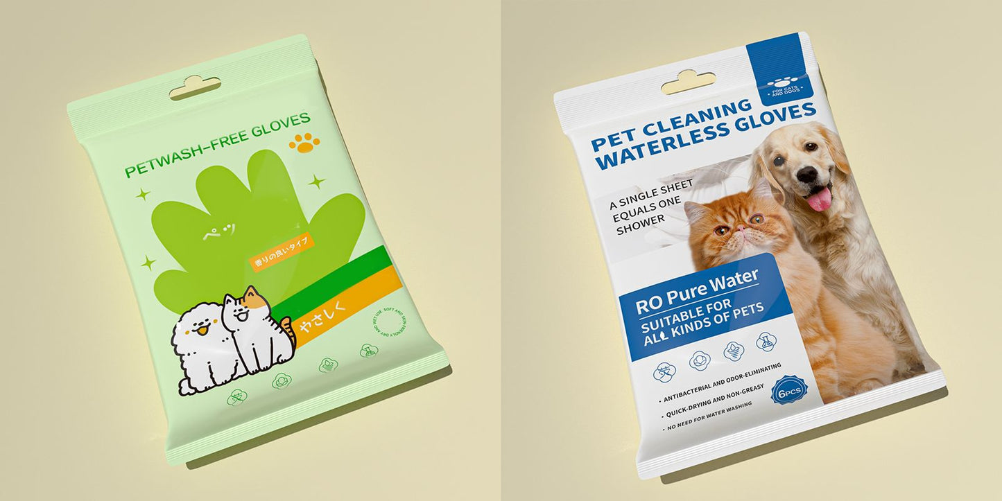 🐶 Rękawice dezodorujące do czyszczenia i dezynfekcji zwierząt bez spłukiwania