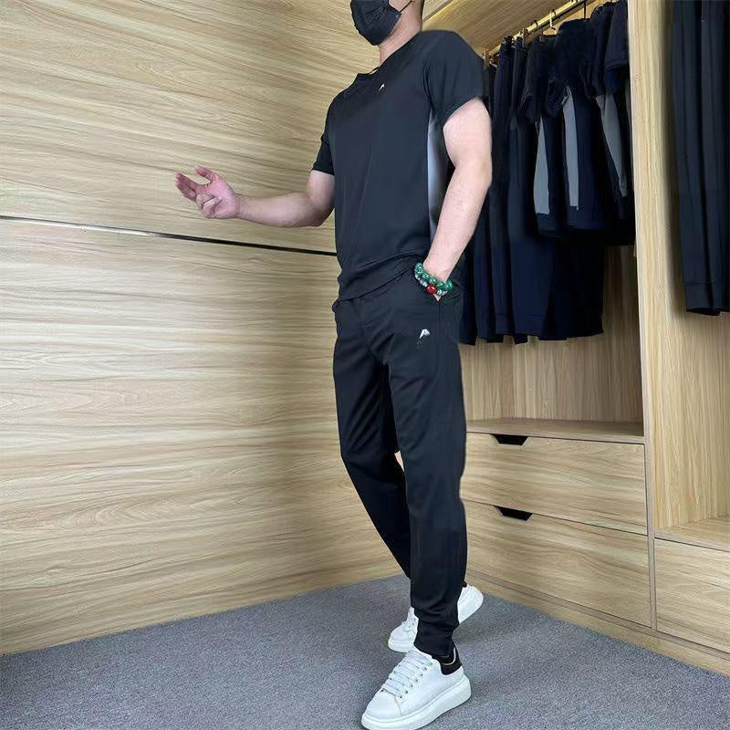 🌴Oferte speciale de vară ❄️Pantaloni sport cu mânecă scurtă pentru bărbați (set de 2 piese)