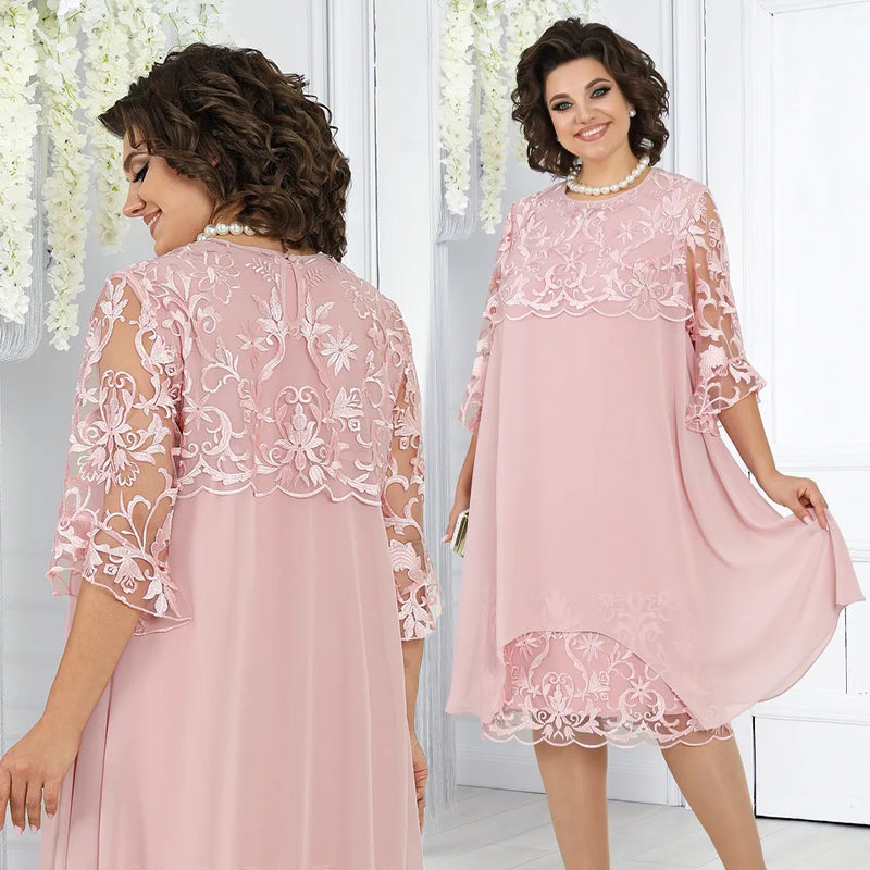 Rochie midi din dantelă de damă
