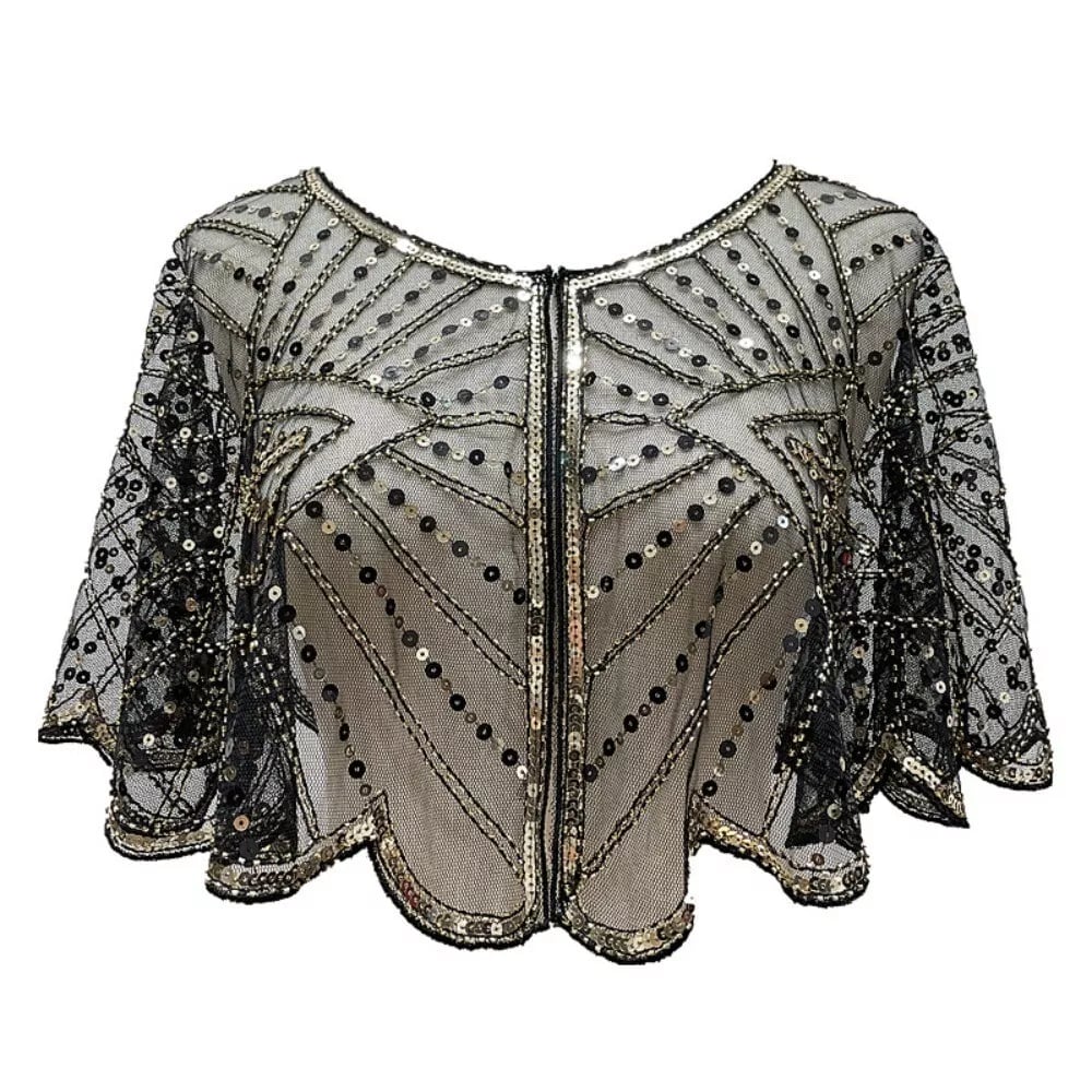 ⏳Ofertă limitată în timp  ⏰ Șal Vintage Lace Beaded