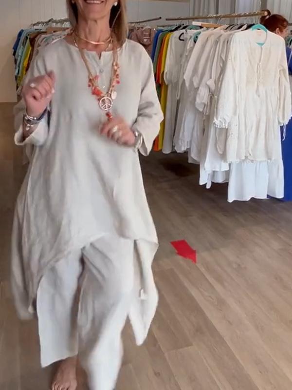Costum de damă din in monocrom