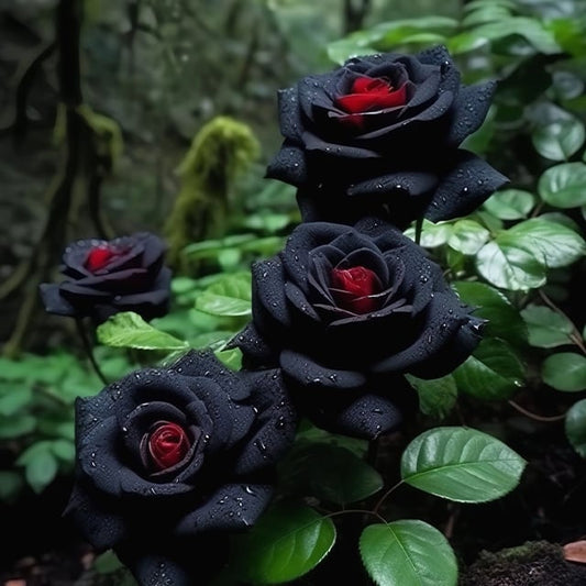 SEMINTE RARE DE TRANDAFIRI NEGRU ROSIU