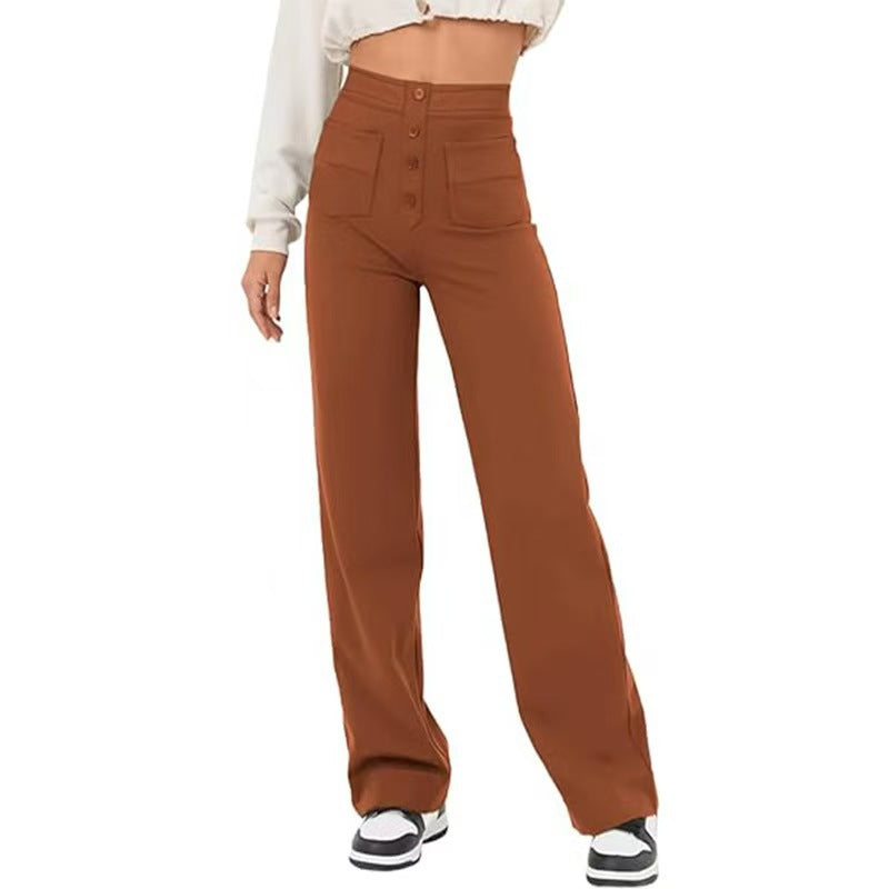 🔥49% REDUCERE - 🔥- Pantaloni casual elastici cu talie înaltă pentru femei