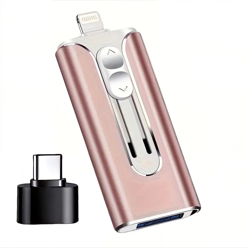 Unitate USB 4 în 1 pentru telefon mobil, 32~256 GB, Micro USB + 8 pini + USB 3.0, pentru computer