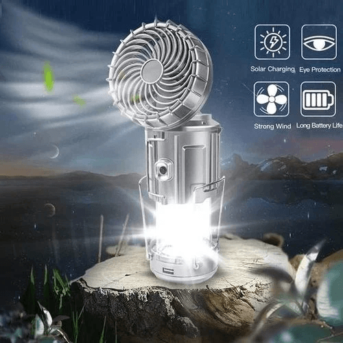 🔥2025 Promoție 🔥🌿Lampa de camping LED portabila cu ventilator