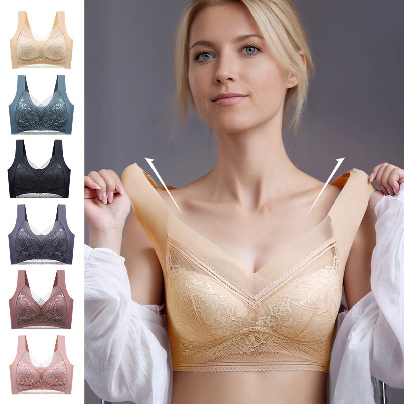 👙 Sutien din dantelă pentru femei super confortabil și moale, fără inel de oțel【✨1 + 1 gratuit】