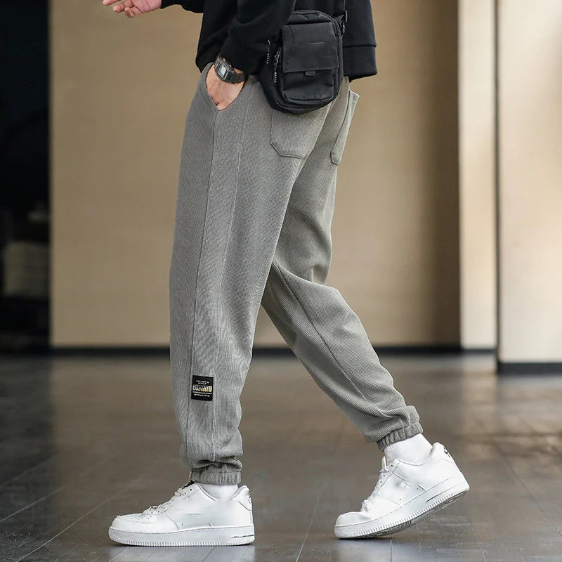 Ciepłe sztruksowe spodnie męskie